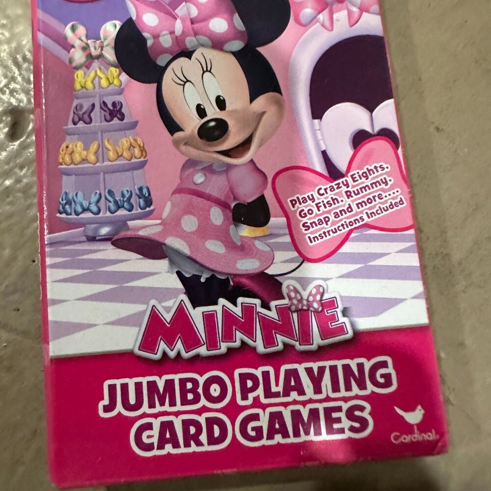 Disney Minnie Jumbo Playing Card Games